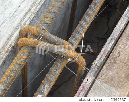 Reinforcement bar and timber form work Reinforcement bar and timber form work 45569587