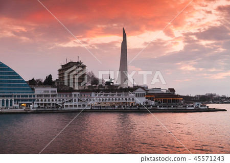 Sevastopol under colorful evening sky Sevastopol under colorful evening sky 45571243