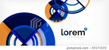 Circle abstract background, bright colorful round geometric shapes Circle abstract background, bright colorful round geometric shapes 45571978