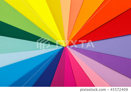 Rainbow color palette. Sheets of colored paper Rainbow color palette. Sheets of colored paper 45572409