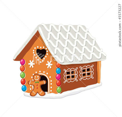 vector xmas colorful gingerbread house vector xmas colorful gingerbread house 45573227