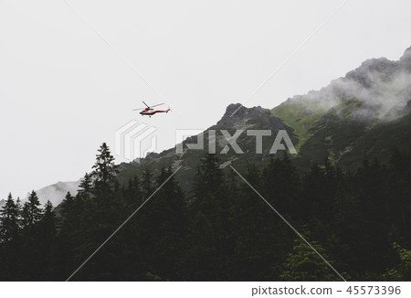 rescue helicopter in the mountains,, Tatra 45573396