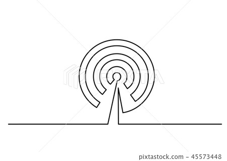 Wi Fi antenna icon on white background - Stock Illustration [45573448 ...