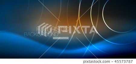 Neon glowing circles background Neon glowing circles background 45573787