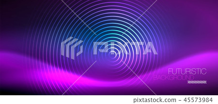 Neon glowing circles background Neon glowing circles background 45573984