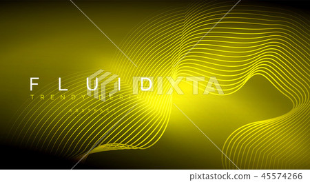 Digital flowing wave particles abstract background Digital flowing wave particles abstract background 45574266