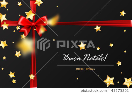 Holiday Christmas red gift silk bow 45575201