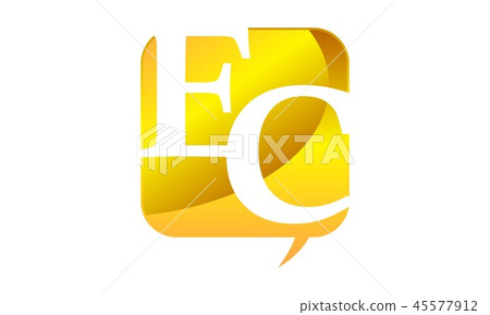 Letter EC Gold Letter EC Gold 45577912