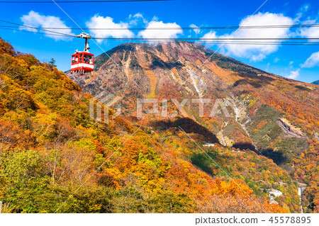 << Tochigi Prefecture >> autumn sunlight, colored leaves and Akechidaira ropeway << Tochigi Prefecture >> autumn sunlight, colored leaves and Akechidaira ropeway 45578895