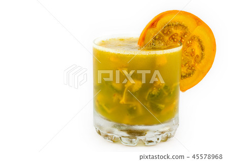 Traditional Colombian beverage called lulada 45578968