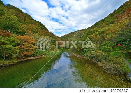 十和田湖Konoguchi秋天場面 十和田湖Konoguchi秋天場面 45579217