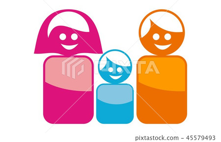 Family Vector Template - Stock Illustration [45579493] - PIXTA