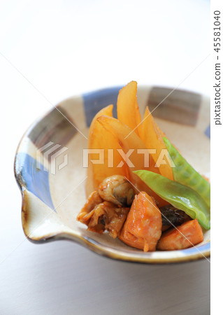 Japanese food bolied head fish with sauce Japanese food bolied head fish with sauce 45581040