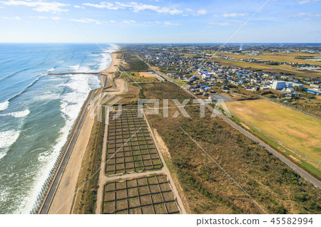 Aerial view near Sakai city fielder Aerial view near Sakai city fielder 45582994