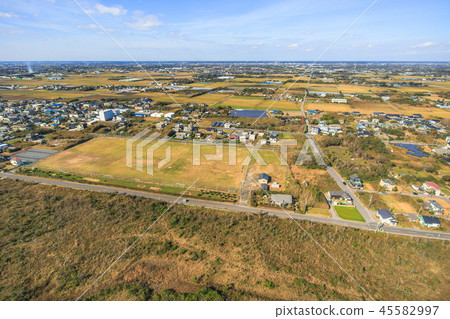 Aerial view near Sakai city fielder 45582997