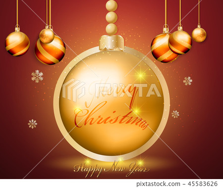 Christmas balls decorations and accessories design 45583626