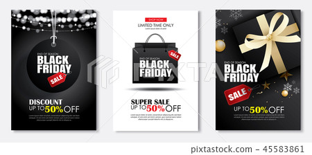 Set of black friday sale flyer template. Set of black friday sale flyer template. 45583861