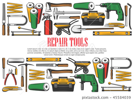 Construction and repair tools, vector 45584039