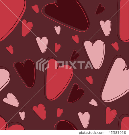 Heart pattern seamless background - Stock Illustration [45585938] - PIXTA