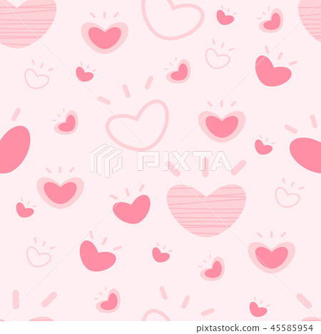 Heart pattern seamless background - Stock Illustration [45585954] - PIXTA