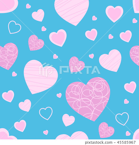Heart pattern seamless background - Stock Illustration [45585967] - PIXTA