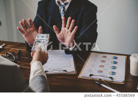 Refusal to receive bribe money - corruption 45586569