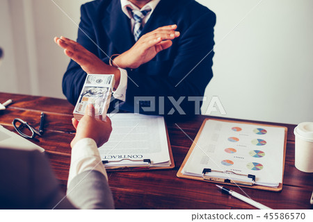 Refusal to receive bribe money - corruption 45586570
