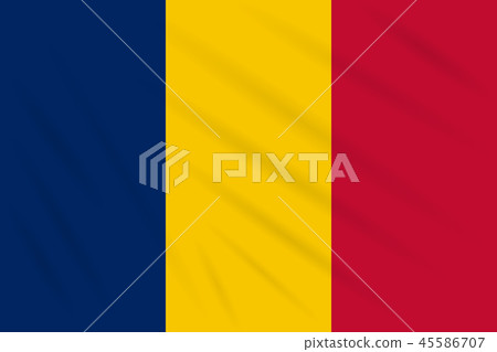 Flag Chad swaying in wind, realistic vector Flag Chad swaying in wind, realistic vector 45586707