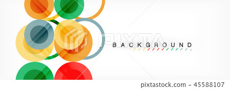 Abstract colorful geometric composition - multicolored circle background Abstract colorful geometric composition - multicolored circle background 45588107