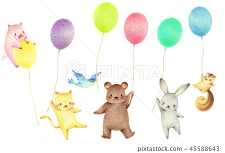 Animals with balloons 45588643