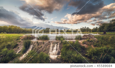 Pond at Sunset Pond at Sunset 45589084
