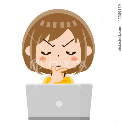 Computer woman 45589159