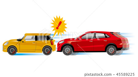 駕駛在下降的圖像例證|危險駕駛和交通違規車的例證 45589225