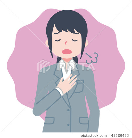 Illustration of a melancholy female office worker - Stock Illustration ...