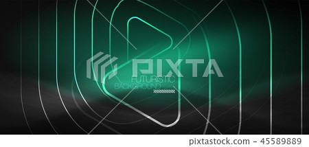 Dark black abstract background with neon colors and lines Dark black abstract background with neon colors and lines 45589889