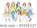 Women talking in a chair 45591227