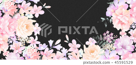 Elegant roses and peony flowers Elegant roses and peony flowers 45591529