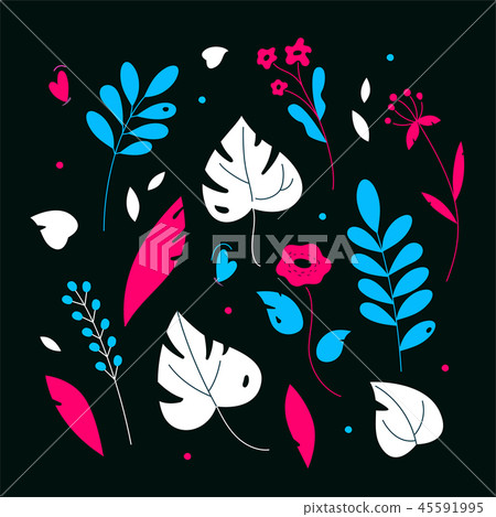 Floral ornament - modern flat design style illustration 45591995