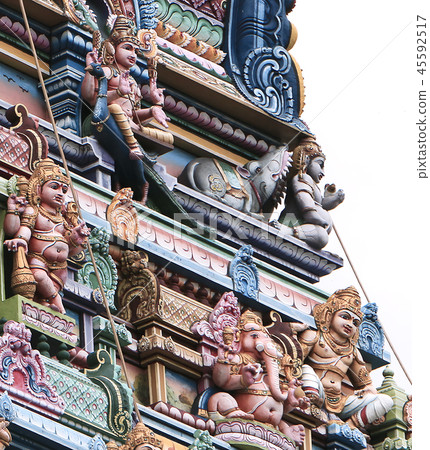 Fragment Of A Hindu Temple In Victoria, Seychelles Fragment Of A Hindu Temple In Victoria, Seychelles 45592517
