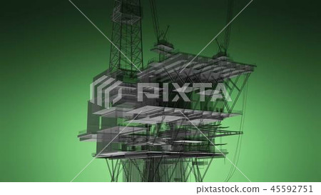 Loop Rotate Oil and Gas Platform - Stock Illustration [45592751] - PIXTA