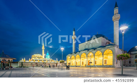 Konya city at night in Turkey Konya city at night in Turkey 45592899