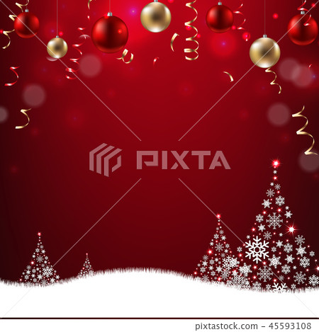 Xmas Postcard Fir Tree Border And Santa Claus 45593108