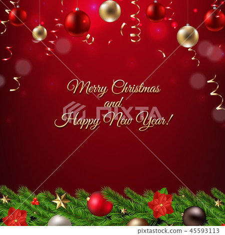 Christmas Garland With Ball And Star 45593113