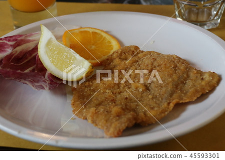 "Milan-style cutlets" eaten in Milan, Italy 45593301