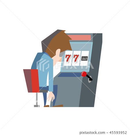 Casino gambling slot men depressed 45593952