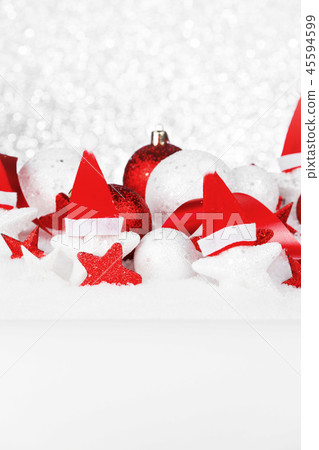 Christmas decorations in snow Christmas decorations in snow 45594599