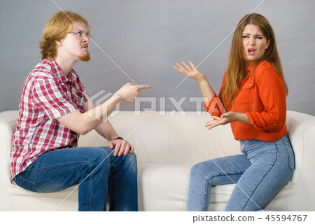 Man and woman having fight Man and woman having fight 45594767