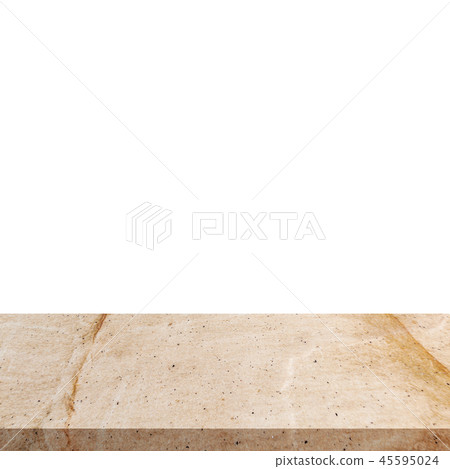 Stone marble on isolated white background  45595024