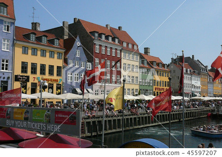Cityscape like Copenhagen's picture book in Denmark 45597207