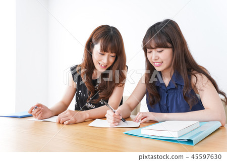 Two women to study Two women to study 45597630